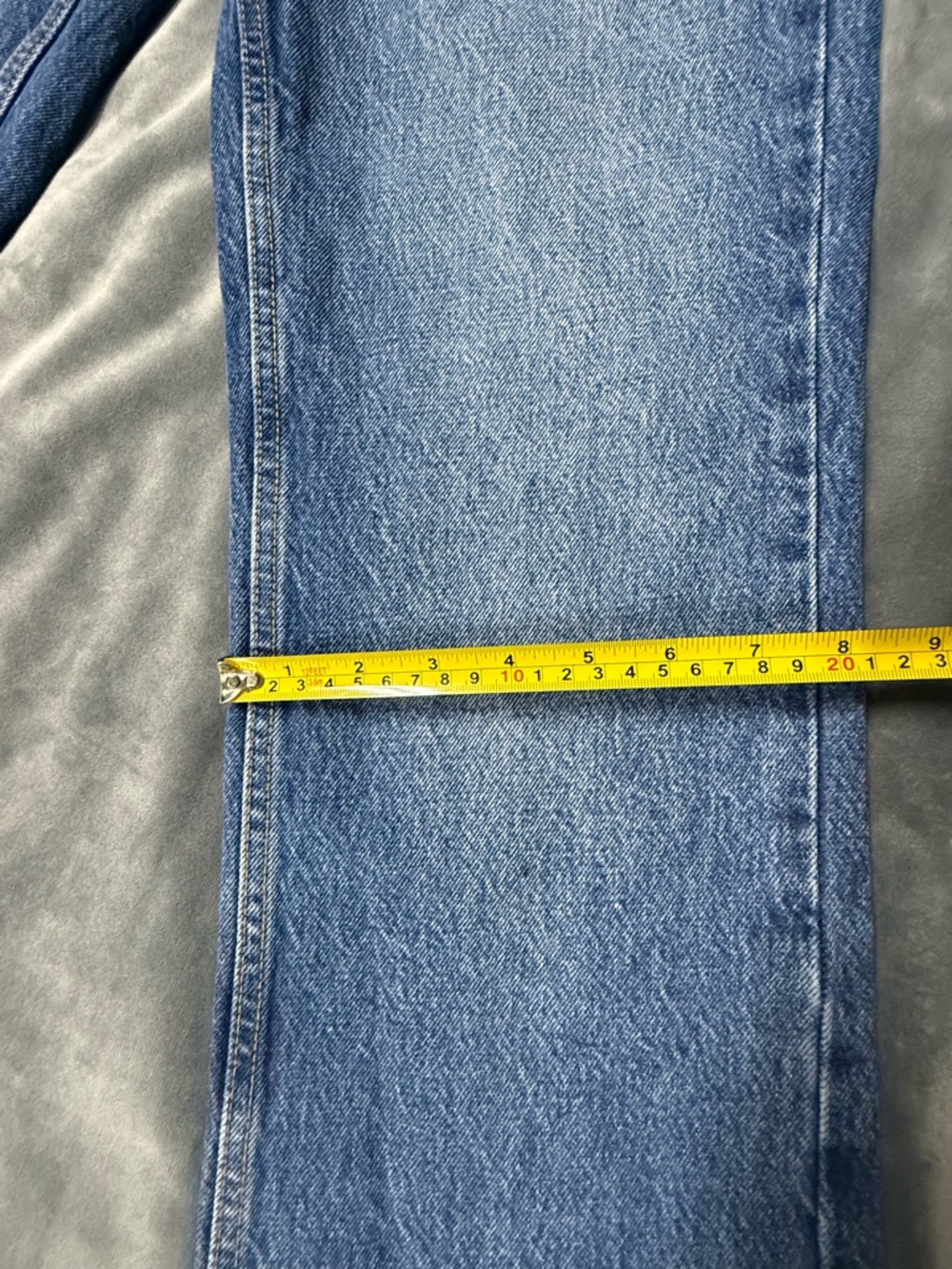 Zara Medium Blue High-Rise Straight Jeans - Picture 5 of 8